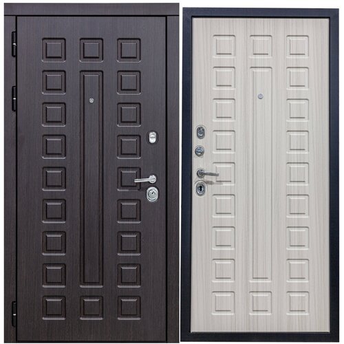 Дверь входная металлическая DIVA 30 2050х960 Левая Венге-Сандал белый, тепло-шумоизоляция, антикоррозийная защита для квартиры