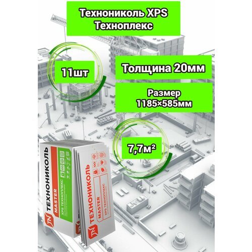 Утеплитель технониколь техноплекс экструдированный пенополистирол 20х585х1185мм (11 плит)