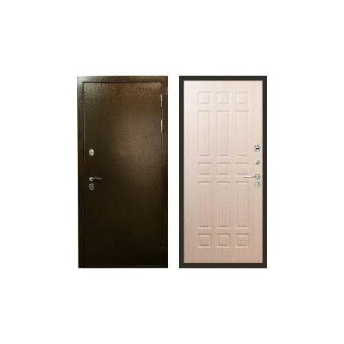 Дверь входная (стальная, металлическая) Лекс Термо Сибирь 3К 28 'Беленый дуб'