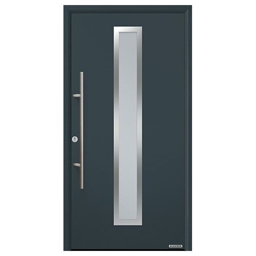 Дверь входная Hormann ThermoPro 65, 1000х2100мм, мотив 700А, RAL7016, открывание наружу, DIN правый