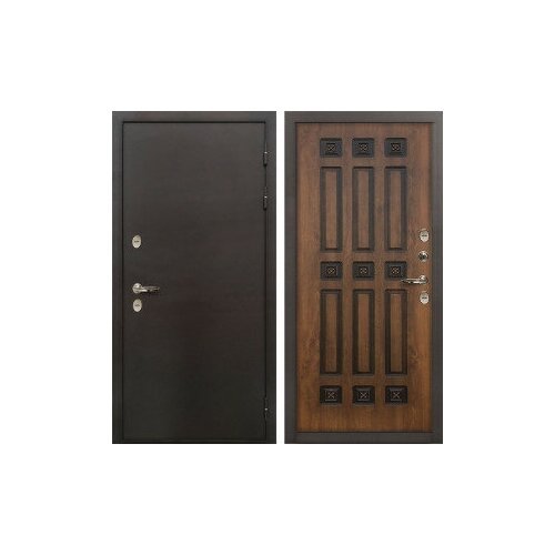 Входная металлическая дверь Лекс Гладиатор 3К Голден патина черная №33