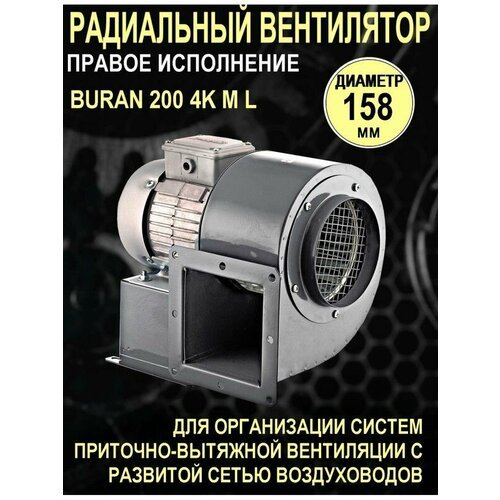 Коммерческий вентилятор BURAN 200 4K M L