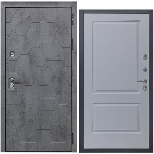 Дверь входная металлическая DIVA 51 2050x860 Правая Бетон Темный - Д7 Силк Маус, тепло-шумоизоляция, антикоррозийная защита для квартиры