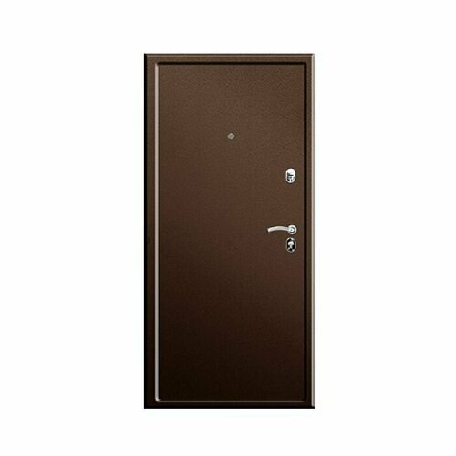 Дверь металлическая Ягуар 2 замка 86 см L медный антик/светло-коричневый