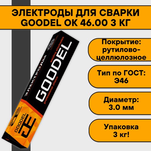 Электроды для сварки 'Goodel ОК-46' 3х350 мм 3 кг