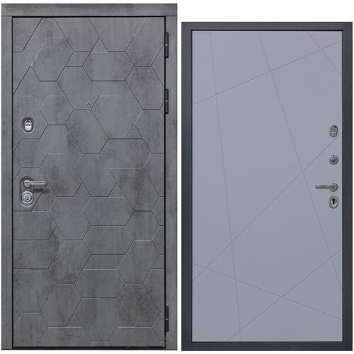 Дверь входная металлическая DIVA 51 2050x860 Правая Бетон Темный - Д11 Силк Маус, тепло-шумоизоляция, антикоррозийная защита для квартиры