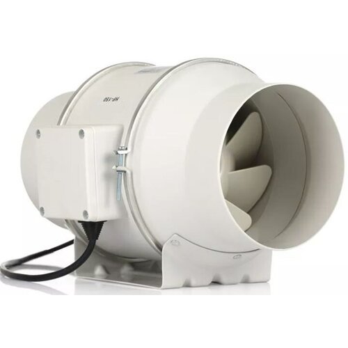 Малошумный канальный вентилятор Dastech HF-150PE (производительность 647 м³/час, давление 503 Па, уровень шума 33 Дб)