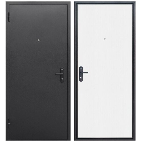 Дверь входная Ferroni Стройгост 5 РФ левая антик серебро - дуб белый 860х2050 мм