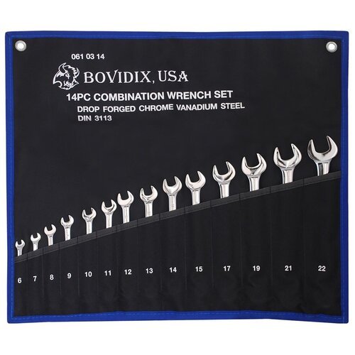 BOVIDIX Набор ключей комбинированных 6-22 мм 14 штук 0610314
