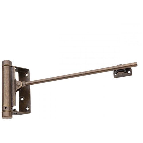 Дверной доводчик ALDEGHI LUIGI SPA стальной, пружинный, 77х235 мм, цвет: античная латунь, к-т: 1 шт + ключ с декоративными шурупами 115OA001