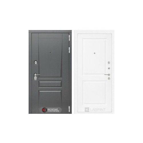 Дверь Входная Лабиринт Платинум 11 - Белый софт металлическая
