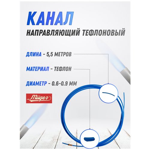 Канал направляющий тефлоновый d 0.6-0.9 синий 5,5 м MUGER