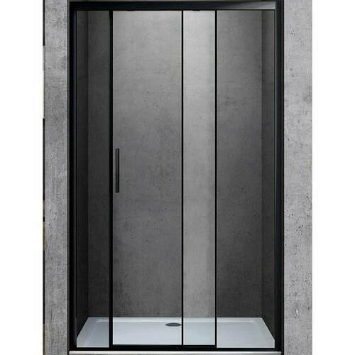 Душевая дверь Vincea Soft VDS-3SO110CLB 110х195 профиль черный, стекло прозрачное