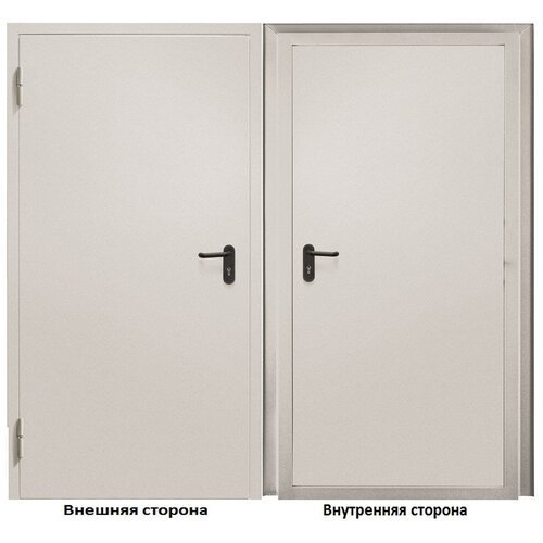 Дверь противопожарная Промет ДП-EIS-60 серый (7035) глухая левая 950х2050 мм