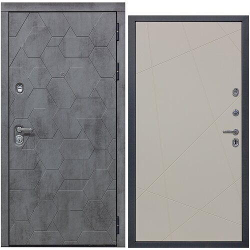 Дверь входная металлическая DIVA 51 2050x960 Правая Бетон Темный - Д11 Софт шампань, тепло-шумоизоляция, антикоррозийная защита для квартиры