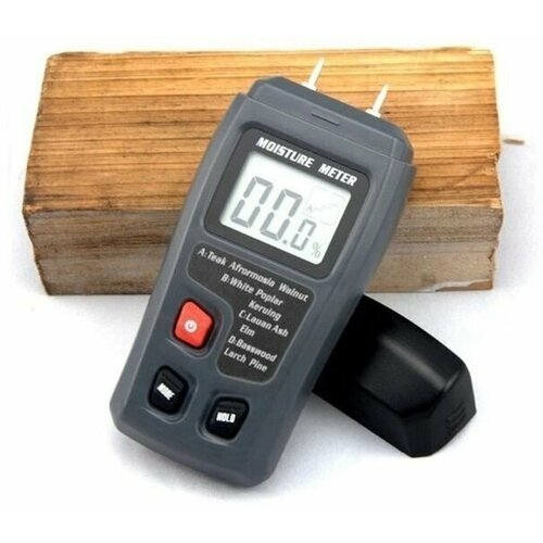 Измеритель влажности древесины - цифровой тестер MOISTURE METER / Гигрометр, влагомер, техметр дерева
