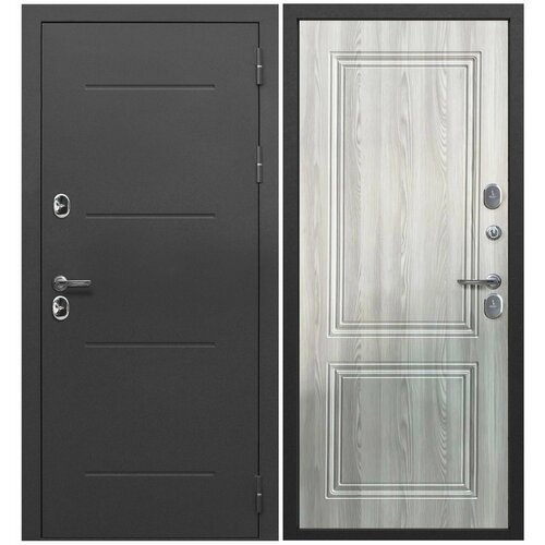 Входная дверь Ferroni 11 см ISOTERMA Серебро Ривьера Айс (960мм) левая