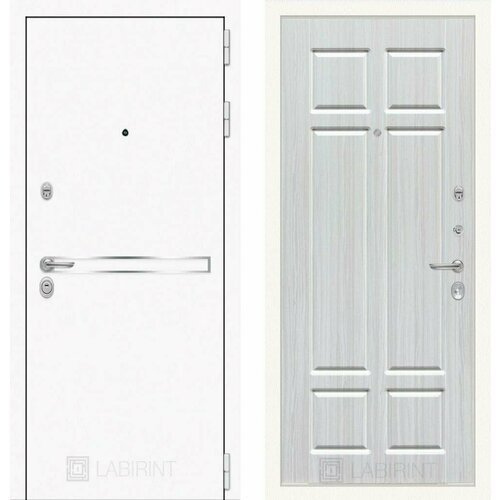 Входная дверь Labirint Лайн WHITE 08 880x2050, открывание левое