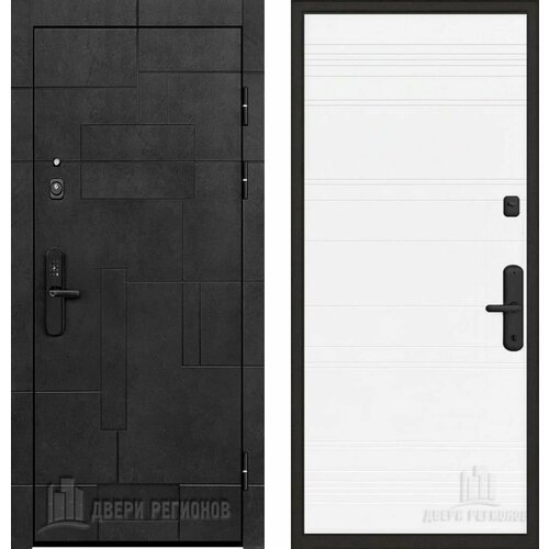 Входная дверь Regidoors флагман доминион Style S11 'Эмаль белая' с электронным биометрическим замком 950x2040, открывание левое