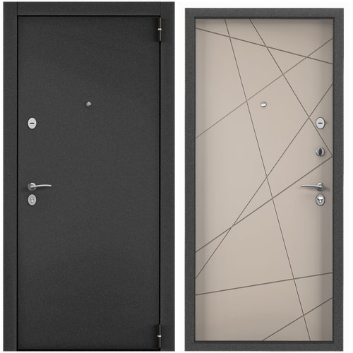 Дверь входная для квартиры металлическая Torex X7 PRO 860х2050 см, открывание вправо, тепло-шумоизоляция, антикорозийная защита, замки 3-го и 4-го класса защиты, цвет черный/коричневый