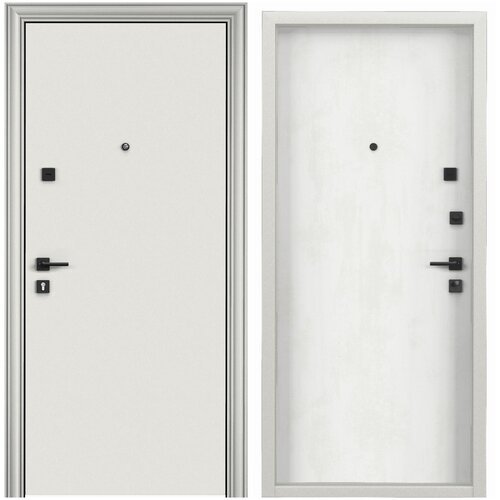 Дверь входная для квартиры Torex Super Omega PRO 950х2070, правый, тепло-шумоизоляция, антикоррозийная защита, замки 4-ого класса, белый/светло-серый