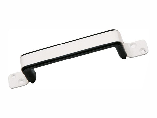 ручка-скоба дверная, 100 мм, сталь, белый, черный