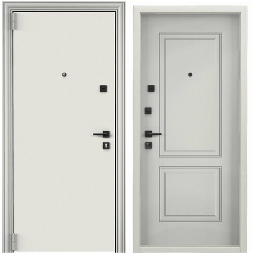 Дверь входная для квартиры Torex Super Omega PRO 950х2050, левый, тепло-шумоизоляция, антикоррозийная защита, замки 4-го класса защиты, белый