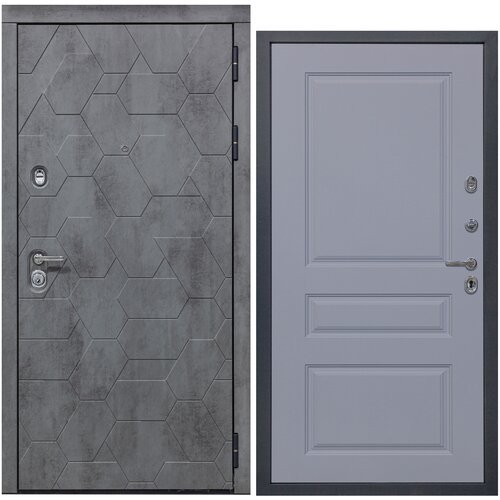 Дверь входная металлическая DIVA 51 2050x960 Правая Бетон Темный - Д13 Силк Маус, тепло-шумоизоляция, антикоррозийная защита для квартиры