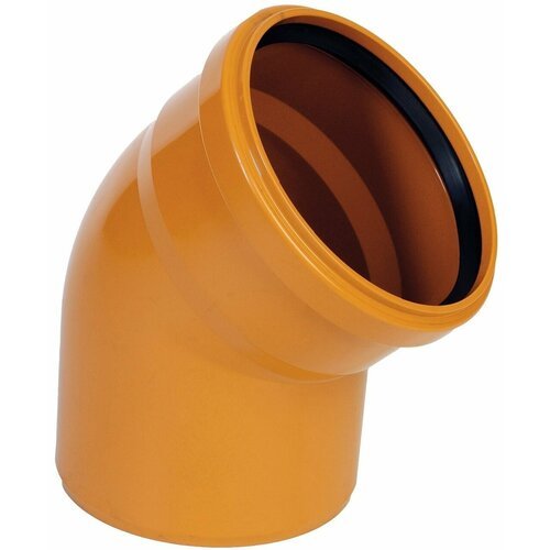 Отвод 45 градусов 110 мм для наружной канализации для рыжих труб (комплект из 2 шт)