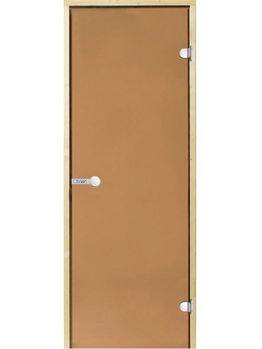 Двери стеклянные HARVIA 8/21 коробка сосна, бронза D82101M
