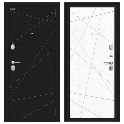Входная дверь Браво/Dveri Bravo/Граффити-5 Букле черное/Snow Art, двери браво 2050x860 левая