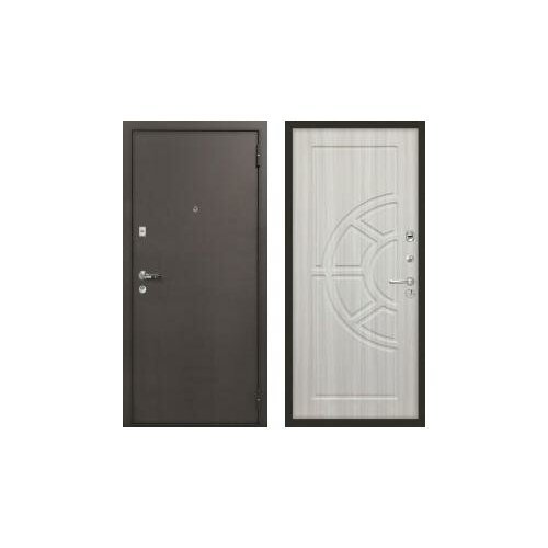 Дверь входная (стальная, металлическая) Лекс 1А с панелью 44 'Сандал белый'