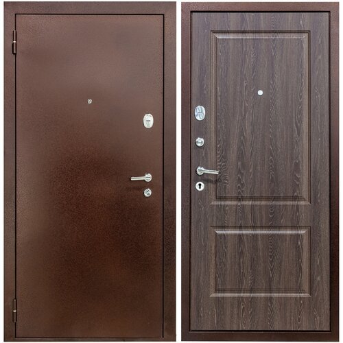 Дверь входная металлическая DIVA 510 2050х860 Левая Антик медь-Дуб фил шок, тепло-шумоизоляция, антикоррозийная защита для квартиры и дома