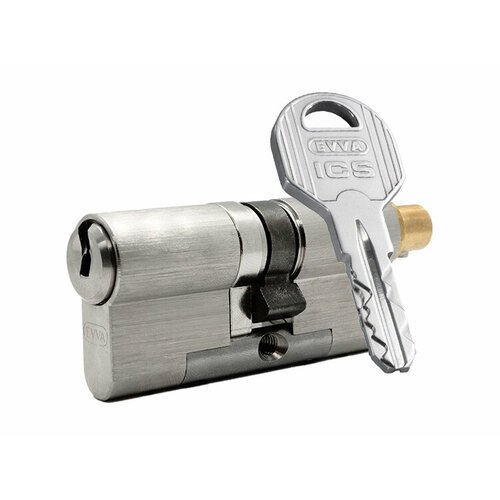 Цилиндр EVVA ICS ключ-вертушка (размер 41х36 мм) - Никель (5 ключей)