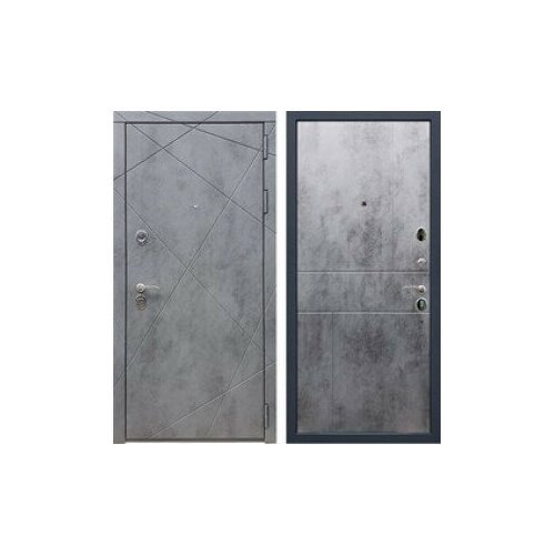 Входная металлическая дверь Рекс 13 ФЛ-290 (Бетон тёмный / Бетон тёмный)